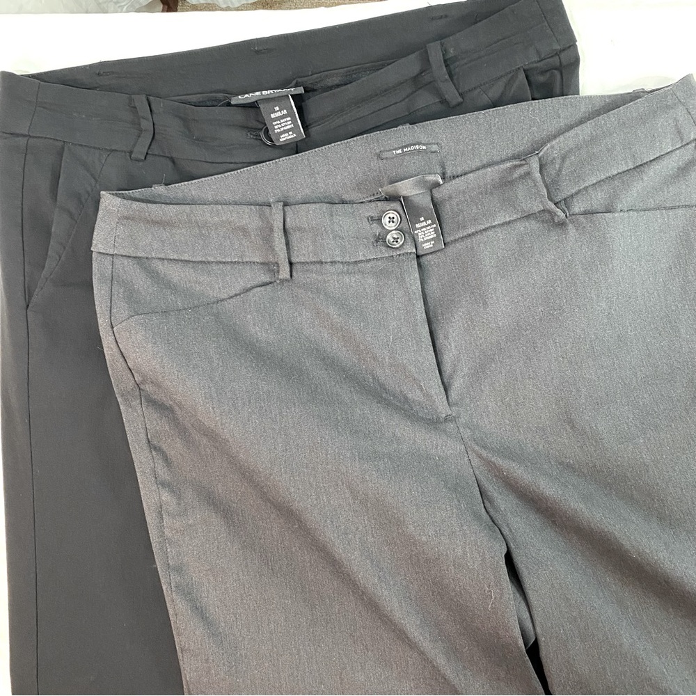 Lane Bryant Pants bundle Sz18 Madison and regular Straight Leg Black Gray